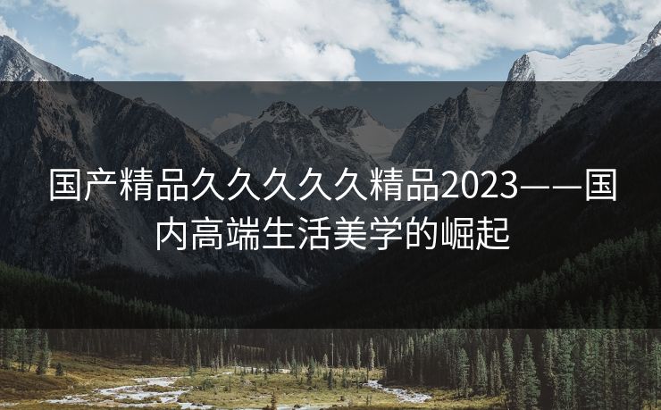 国产精品久久久久久精品2023——国内高端生活美学的崛起